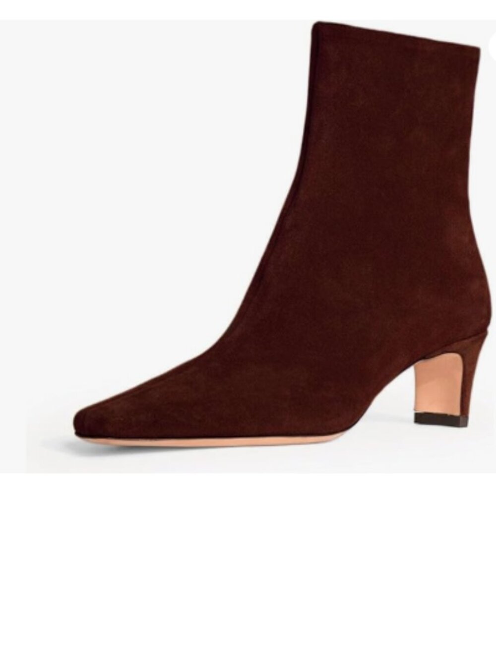 Maroon Suede Side Zipper Low Heel Ankle Boots Square Toe Ladies Winter Booties